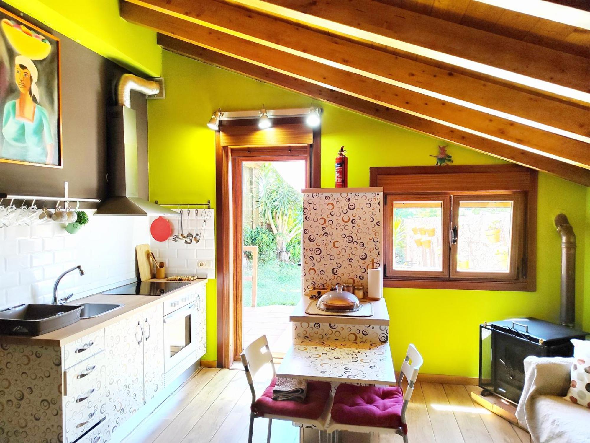 Tranquila Casita De Invitados En Vigo Con Chimenea Exterior photo
